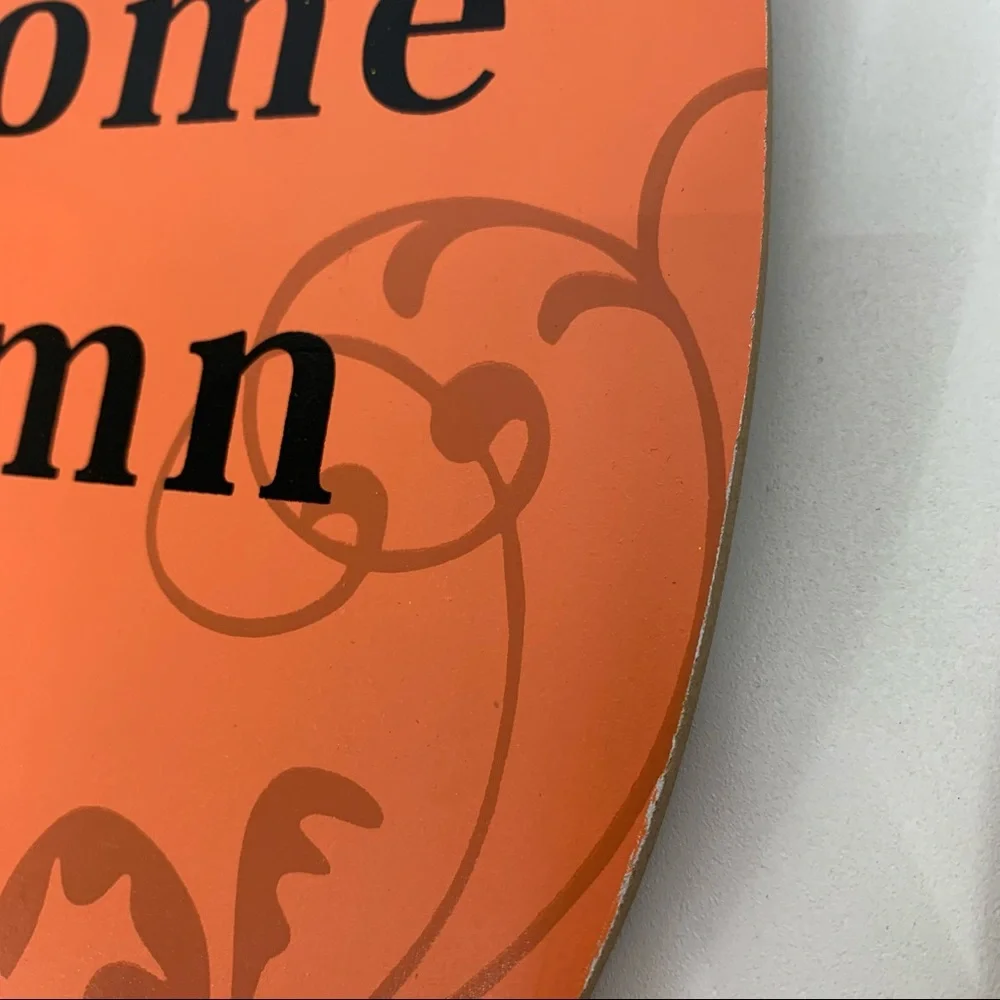 2 Piece Set Wooden Fall Pumpkin Wall Hang Decor Signs W/ Surprise Gift Not Shown